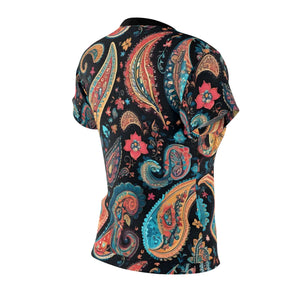 Elegant Paisley Pattern Aop Cut and Sew Tee - Dipaliz - T-shirts