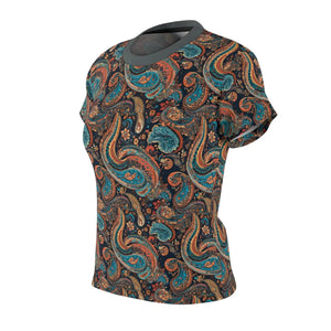 Elegant Paisley Pattern Tee - Polyester T-shirt - Dipaliz - T-shirts - Xs