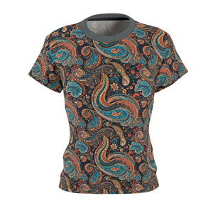 Elegant Paisley Pattern Tee - Polyester T-shirt - Dipaliz - T-shirts - Xs