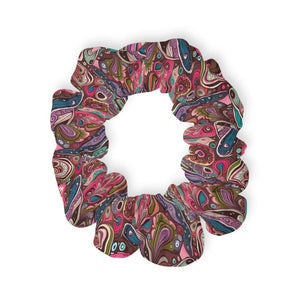 Paisley Pink and Blue Stylish Hair Accessories Scrunchie