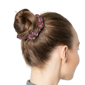 Paisley Pink and Blue Stylish Hair Accessories Scrunchie
