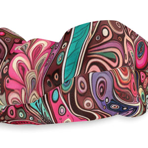 Paisley Pink and Blue Stylish Hair Accessories Scrunchie