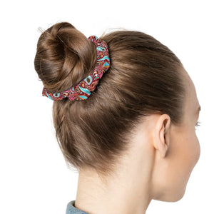Paisley Pink and Blue Stylish Hair Accessories Scrunchie
