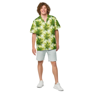 Tropical Unisex Button Shirt Palm Leaves Summer Dipaliz - Shirts