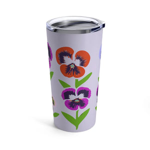 Chic Pansy Flowers Stainless Steel Tumbler - Eco-friendly Gifts - Dipaliz - Tumblers