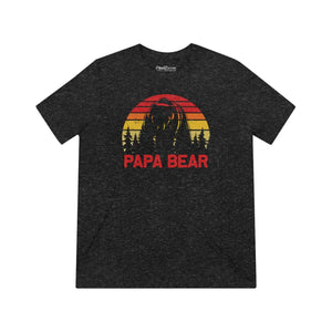 Papa Bear Unisex Triblend Tee - Bold Comfort - Dipaliz - T-shirts