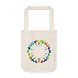 Dipaliz Paper Clips Pattern Canvas Tote Bag 100% Cotton - Bags