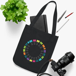 Dipaliz Paper Clips Pattern Canvas Tote Bag 100% Cotton - Bags