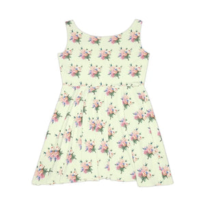 Pastel Delicate Flower Skater Dress Romance Spin Style - Dipaliz - Dresses