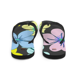 Pastel Flowers Flip Flops Rubber Sole Summer Comfort - Dipaliz - Slippers