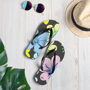 Pastel Flowers Flip Flops - Rubber Sole Summer - Dipaliz - Slippers