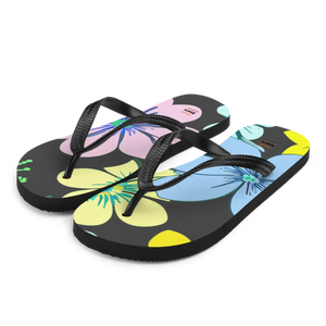 Pastel Flowers Flip Flops - Rubber Sole Summer - Dipaliz - Slippers