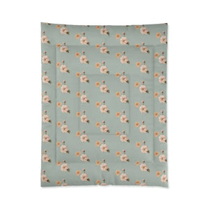 Home Decor - Pastel Flowers Pattern Comforter - Cozy Fluffy Warm - Dipaliz 68’’ × 88’’