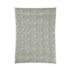 Home Decor - Pastel Flowers Pattern Comforter - Cozy Fluffy Warm - Dipaliz 68’’ × 92’’