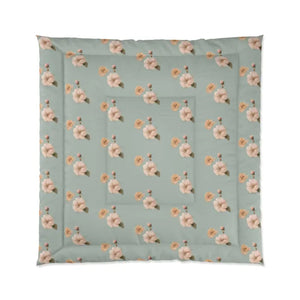 Home Decor - Pastel Flowers Pattern Comforter - Cozy Fluffy Warm - Dipaliz 88’’ ×