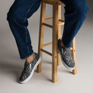 Sleek Black Men’s Slip Canvas Shoes - Casual Eva Sole - Dipaliz - Sneakers