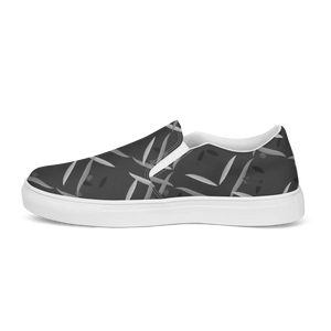 Sleek Black Men’s Slip Canvas Shoes - Casual Eva Sole - Dipaliz - Sneakers
