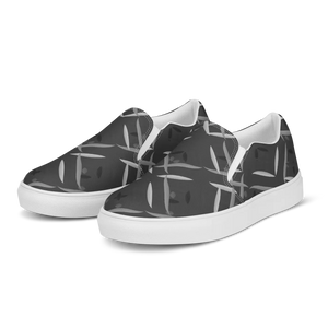 Sleek Black Men’s Slip Canvas Shoes - Casual Eva Sole - Dipaliz - Sneakers