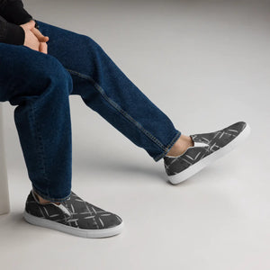 Sleek Black Men’s Slip Canvas Shoes - Casual Eva Sole - Dipaliz - Sneakers
