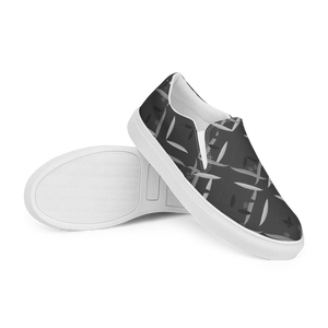 Sleek Black Men’s Slip Canvas Shoes - Casual Eva Sole - Dipaliz - Sneakers