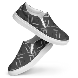 Sleek Black Men’s Slip Canvas Shoes - Casual Eva Sole - Dipaliz - Sneakers
