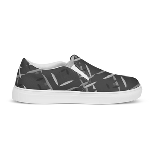 Sleek Black Men’s Slip Canvas Shoes - Casual Eva Sole - Dipaliz - Sneakers