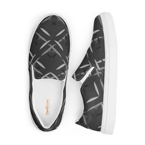 Sleek Black Men’s Slip Canvas Shoes - Casual Eva Sole - Dipaliz - Sneakers