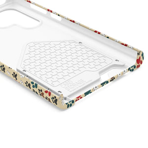 Durable Paw Print Phone Case Card Holder Polycarbonate - Dipaliz - Mobile Cases