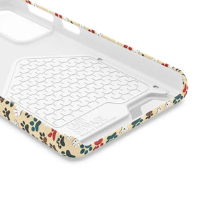 Durable Paw Print Phone Case Card Holder Polycarbonate - Dipaliz - Mobile Cases