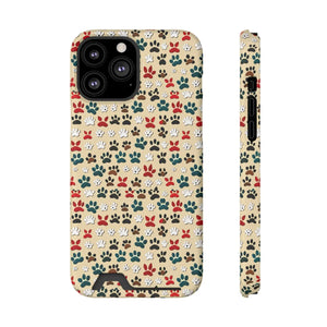Durable Paw Print Phone Case Card Holder Polycarbonate - Dipaliz - Mobile Cases