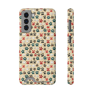 Durable Paw Print Phone Case Card Holder Polycarbonate - Dipaliz - Mobile Cases