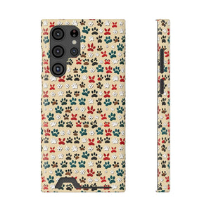 Durable Paw Print Phone Case Card Holder Polycarbonate - Dipaliz - Mobile Cases