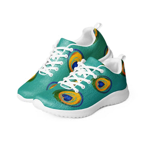 Flyknit Athletic Shoes - Peacock Feather Print - Dipaliz - Sneakers