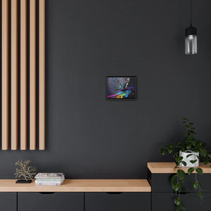 Vibrant Peacock Matte Canvas – Black Frame - Dipaliz - Posters Prints & Visual Artwork