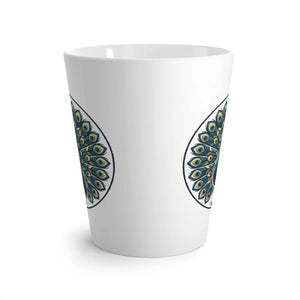 A Peacock on a Branch of Tree Latte Mug - Mugs
