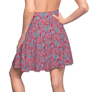 Blue Paisley Skater Skirt - Vibrant Women’s Fashion - Dipaliz - Skirts - l