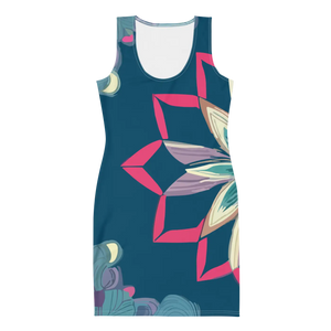 Blue Pattern Sew Dress – Sublimation Cut Style - Dipaliz - Dresses - Xs