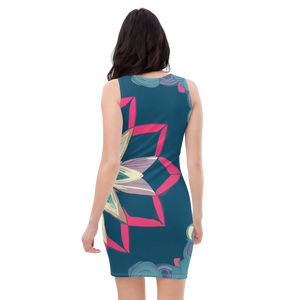 Blue Pattern Sew Dress – Sublimation Cut Style - Dipaliz - Dresses - Xs