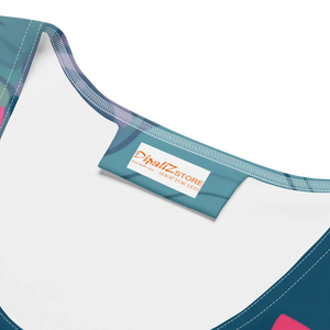 Blue Pattern Sew Dress – Sublimation Cut Style - Dipaliz - Dresses - Xs