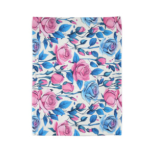Blue Roses Soft Polyester Blanket – Fleece Throw - Dipaliz - Blankets
