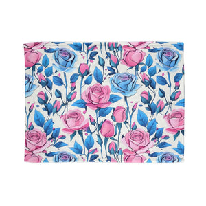 Blue Roses Soft Polyester Blanket – Fleece Throw - Dipaliz - Blankets