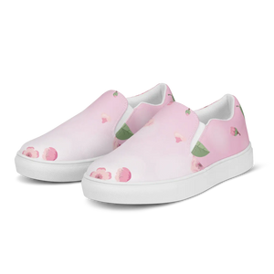 Vibrant Cherry Blossoms Slip on Shoes - Pink Florals - Dipaliz - Sneakers
