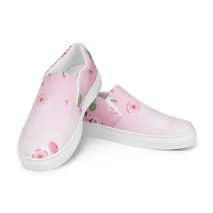 Vibrant Cherry Blossoms Slip on Shoes - Pink Florals - Dipaliz - Sneakers