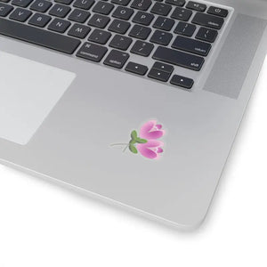 Pink Flower Kiss Cut Stickers - Vinyl with 3m Glue - Dipaliz - Paper Products
