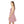 Pink Flower Skater Dress – Soft Stretch Fabric - Dipaliz - Dresses - Xs
