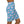 Floral Pink Flowers Mini Skirt - Blue Stretch - Dipaliz - Skirts