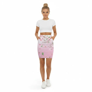 Pink Flowers and on Pink Women’s Mini Skirt - Skirts - Xs
