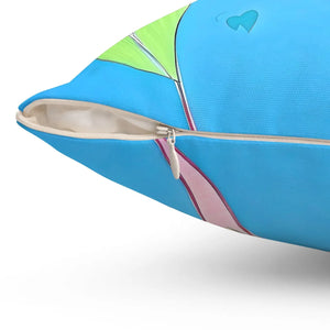 Pink Hearts Polyester Square Pillow – Spun - Dipaliz - Throw Pillows