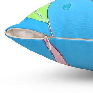 Pink Hearts Polyester Square Pillow – Spun - Dipaliz - Throw Pillows