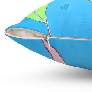 Pink Hearts Polyester Square Pillow – Spun - Dipaliz - Throw Pillows